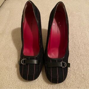 Tommy Hilfiger Black Heels with Pink Interior